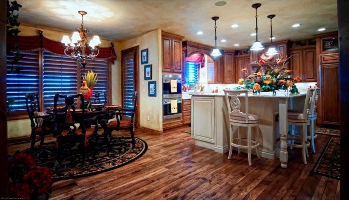 Warm traditional great room, interior design by Carla's A Classic Design