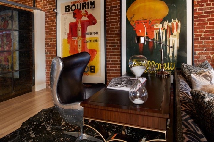 Home office in a designer loft by Carla's A Classic Design